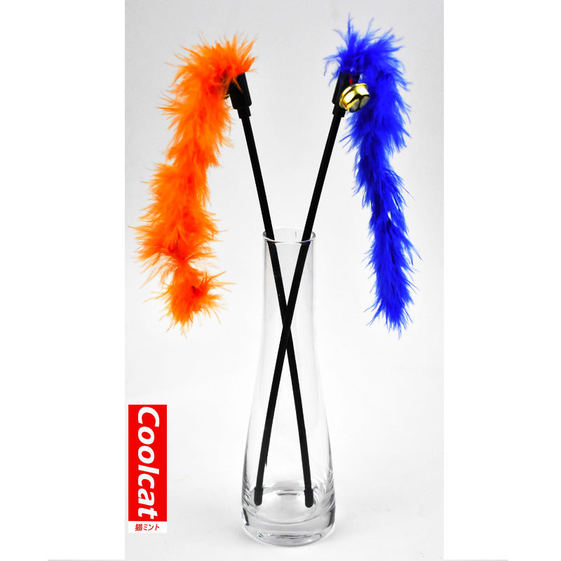 Feather Cat Wand Toy with Bell