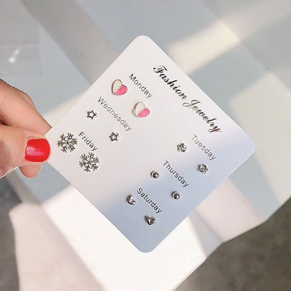 Mini Earrings Set for Girls – 6 Pairs