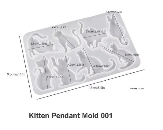 Animal Series Kitten Earring Silicone Mold