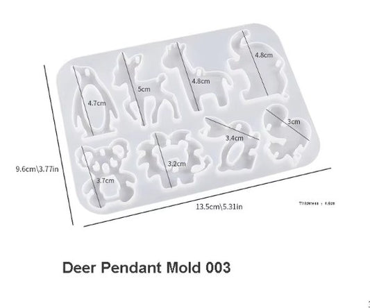 Deer Pendant Silicone Mold for Resin Jewelry