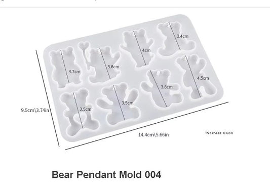 Bear Pendant Silicone Mold for Resin Crafts