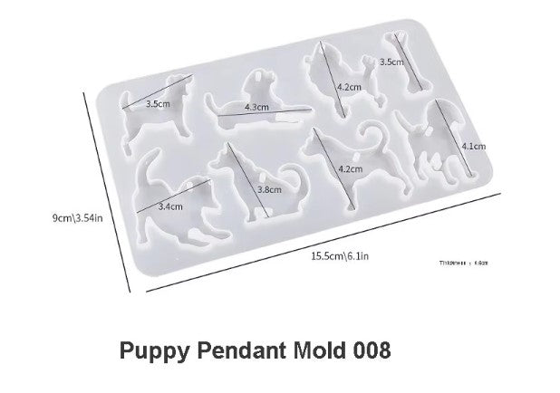 Puppy Dog Pendant Silicone Mold for Jewelry