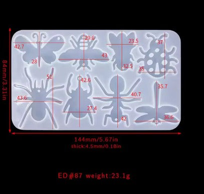 Insect Series Silicone Mold for Resin Jewelry