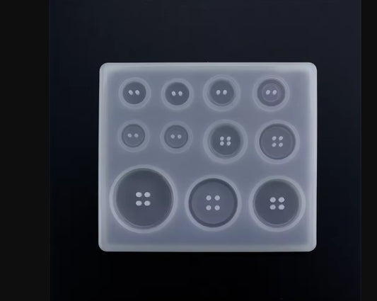 Elegant Button Silicone Mold for Resin