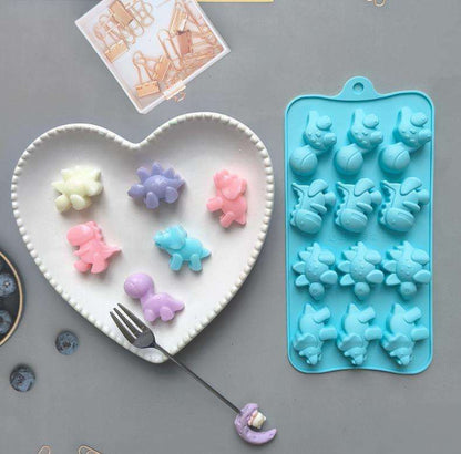 Dinosaur 12 in 1 Silicone Ice & Candy Mold