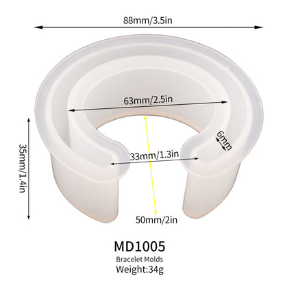 Silicone Bangle Bracelet Mold for Resin