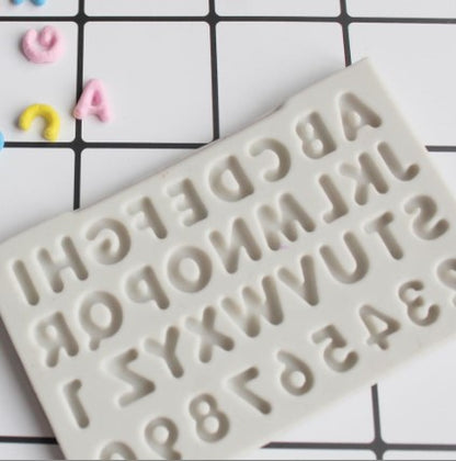 Mini Alphanumeric Silicone Mold for Resin