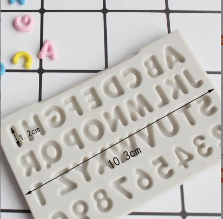 Mini Alphanumeric Silicone Mold for Resin