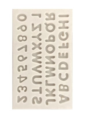 Mini Alphanumeric Silicone Mold for Resin