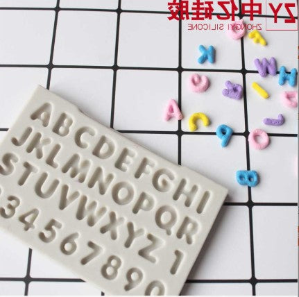 Mini Alphanumeric Silicone Mold for Resin