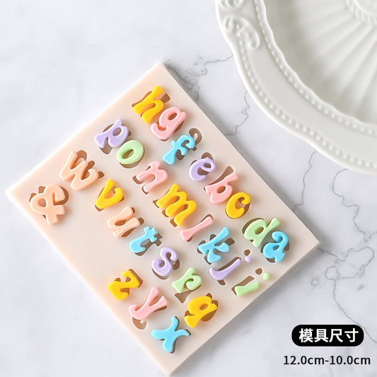 Small Alphabet Silicone Mold for Resin