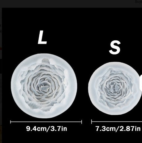 3D Peony Flower Silicone Candle Mold