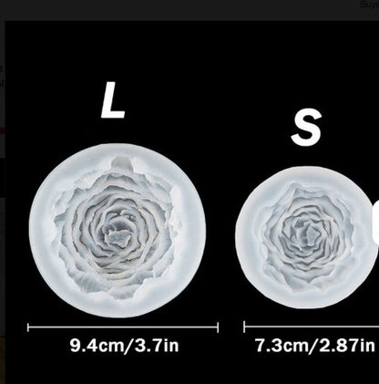 3D Peony Flower Silicone Candle Mold