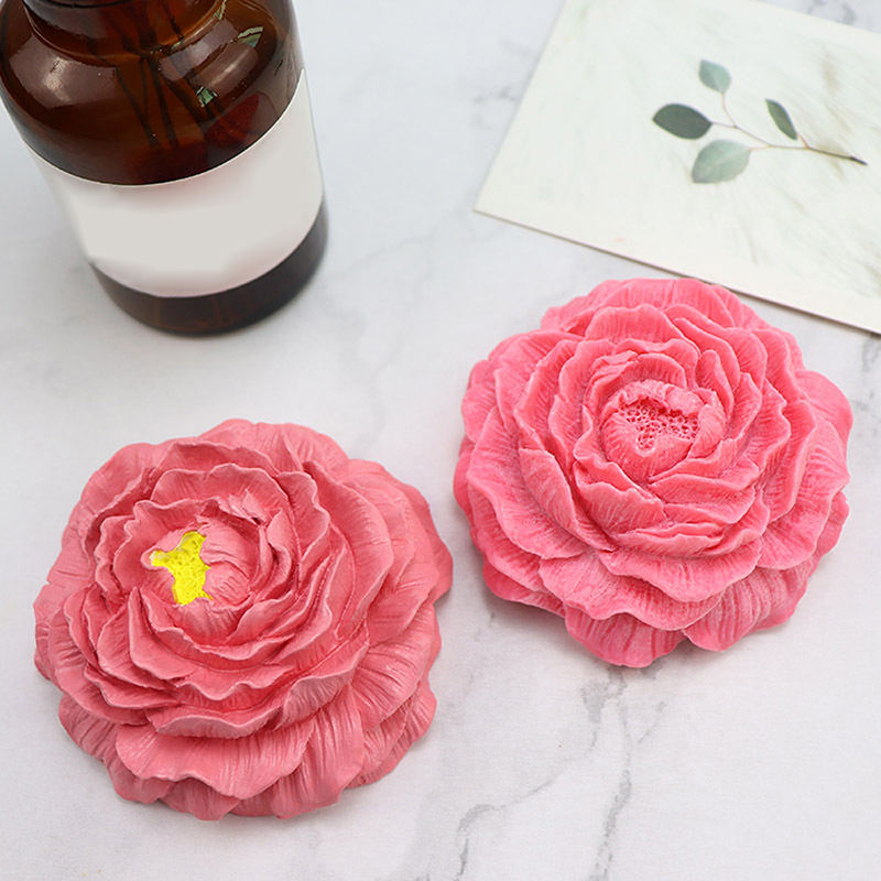 3D Peony Flower Silicone Candle Mold