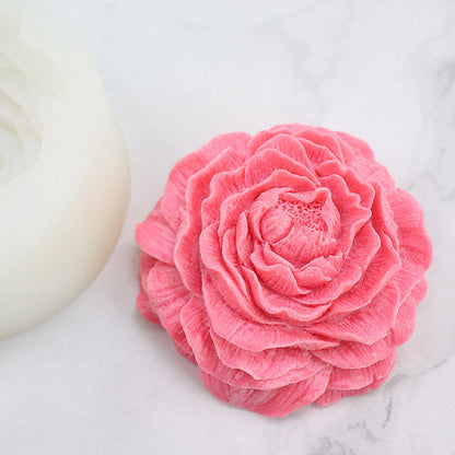 3D Peony Flower Silicone Candle Mold
