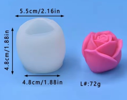 Wide Tulip Rose Silicone Candle Mold
