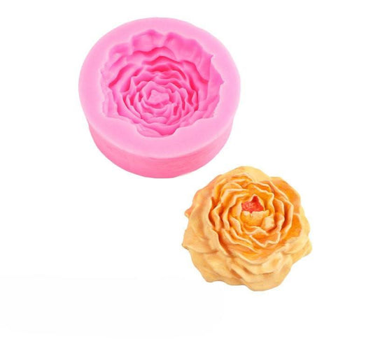 3D Pink Peony Candle Silicone Mold