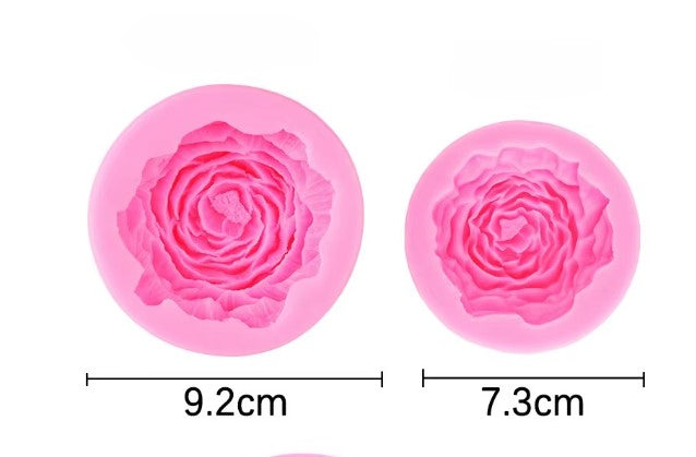3D Pink Peony Candle Silicone Mold
