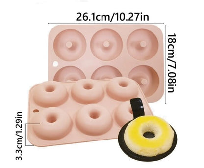6 Cavity Donut Silicone Mold