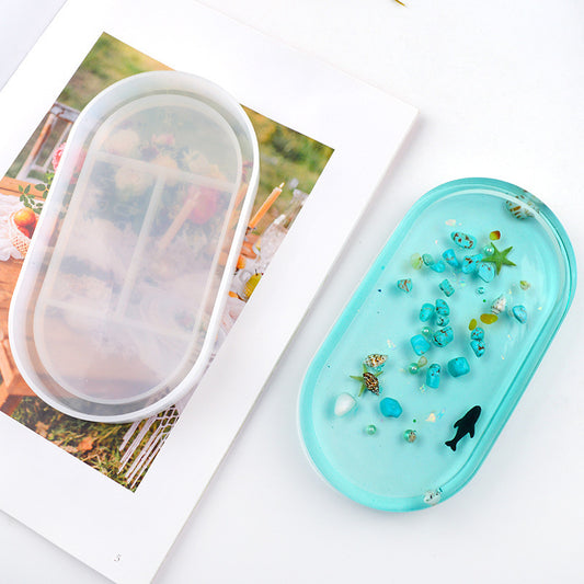 Oval Coaster Silicone Mold for Resin