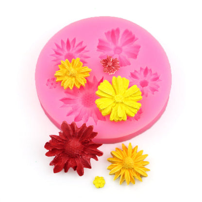 5 in 1 Chrysanthemum Flower Silicone Mold