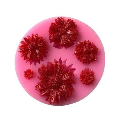 5 in 1 Chrysanthemum Flower Silicone Mold
