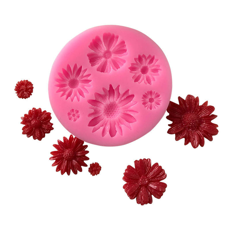 5 in 1 Chrysanthemum Flower Silicone Mold