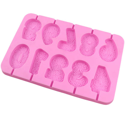 0-9 Number Silicone Mold for Cakes & Resin