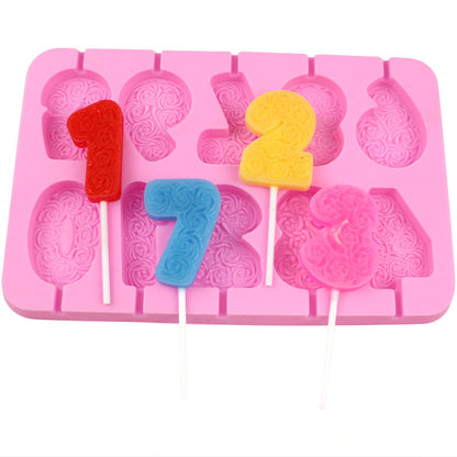 0-9 Number Silicone Mold for Cakes & Resin