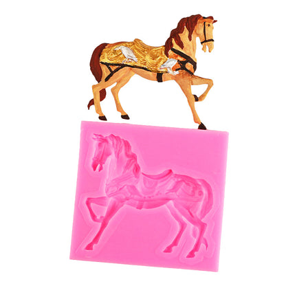 Horse Racing Silicone Mold