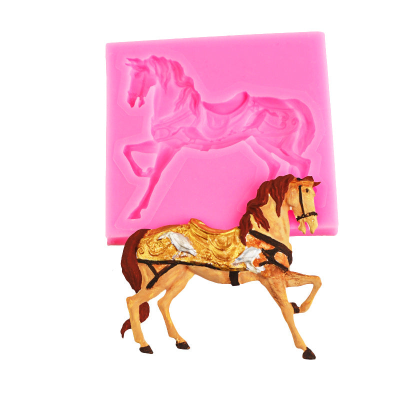 Horse Racing Silicone Mold