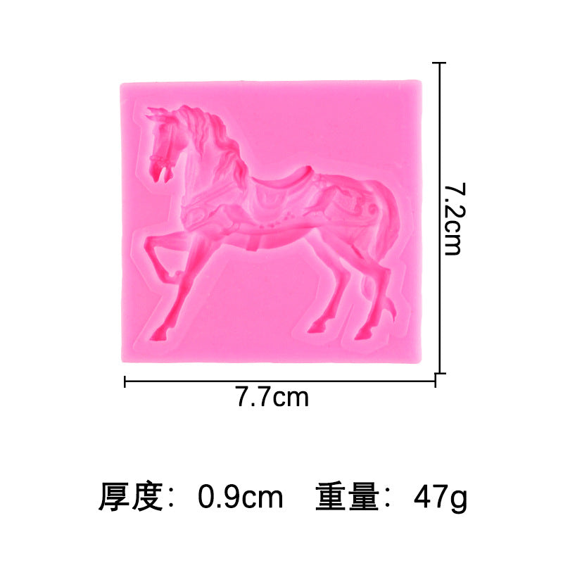 Horse Racing Silicone Mold