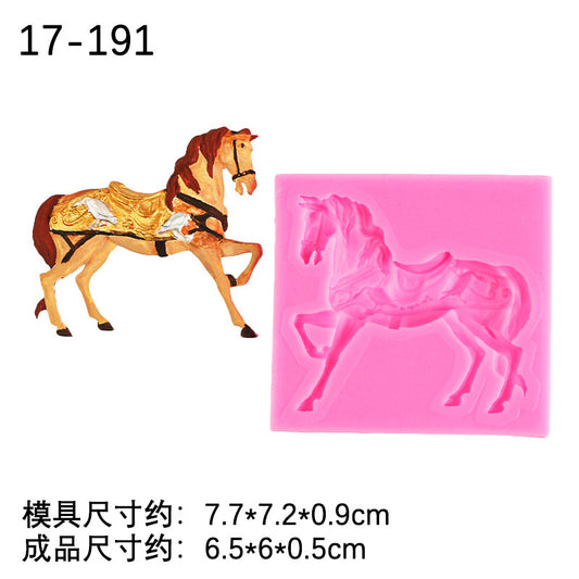 Horse Racing Silicone Mold