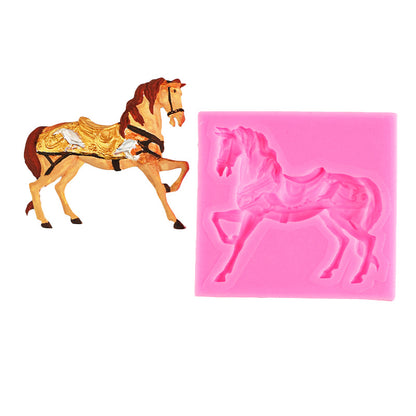 Horse Racing Silicone Mold