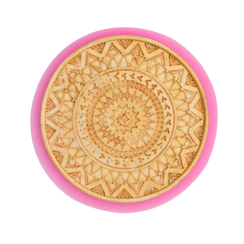 Round Pattern Coaster Silicone Mold