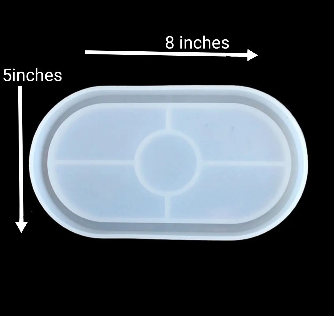 Trinket Tray Mold for resin Art Oval tray Mold for Resin Art Silicone Tray Molds Cement Concrete Tray Molds Resin Crafts