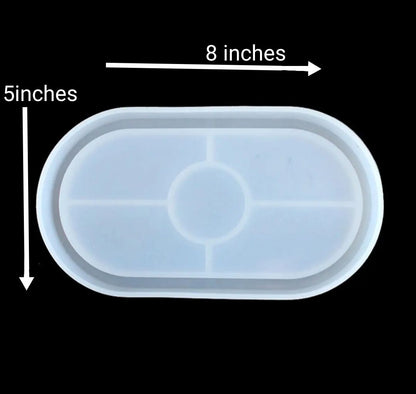 Trinket Tray Mold for resin Art Oval tray Mold for Resin Art Silicone Tray Molds Cement Concrete Tray Molds Resin Crafts