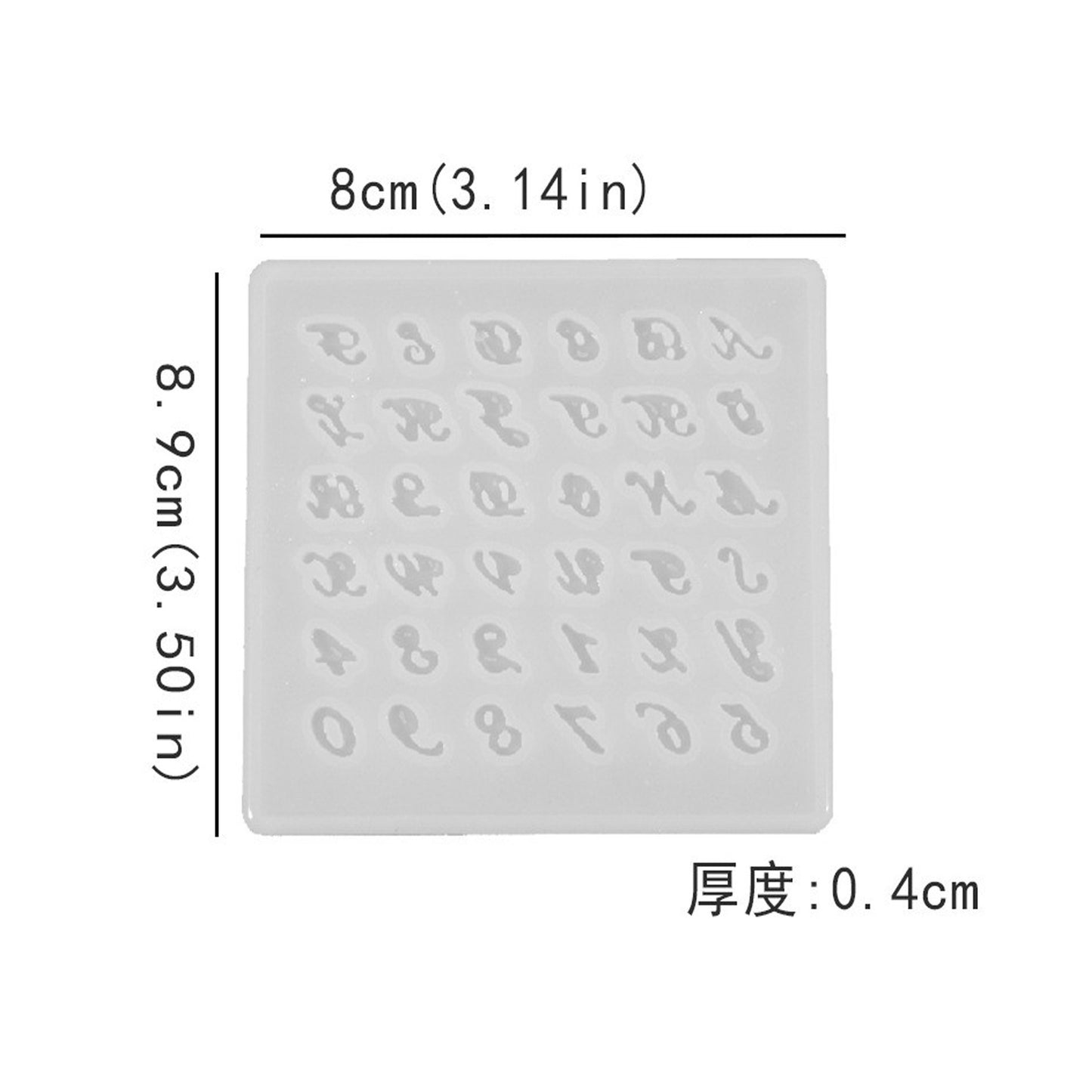 Letter and Number Pendant Silicone Mold for Resin Jewelry