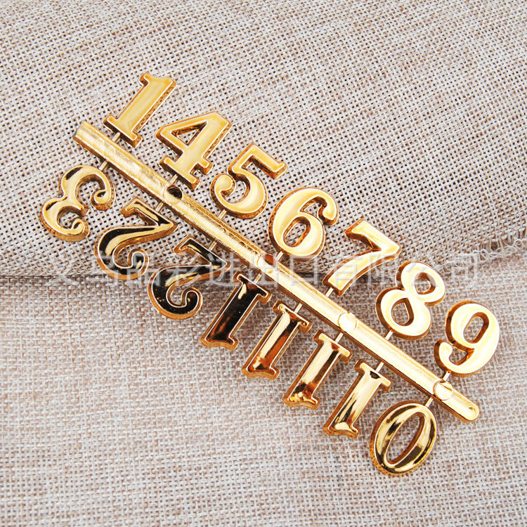 2CM Gold Arabia Numerals for Wall Clocks Ideal for Epoxy Resin Art DIY Projects