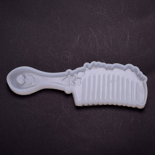 1 Piece Comb Mirror Mold Comb with Handle for Epoxy Resin Molds DIY Handmade Mirror Crystal Fondant Cake Decoration