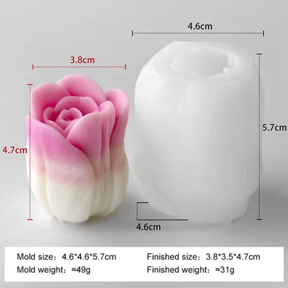 Mold Handmade Scented Candle Plaster Resin DIY Flowers Tulip Silicone  Molds Homemade Cookies Chocolate Candy Baking Tool