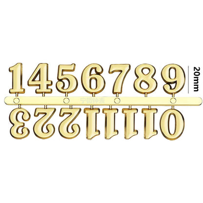 2CM Gold Arabia Numerals for Wall Clocks Ideal for Epoxy Resin Art DIY Projects
