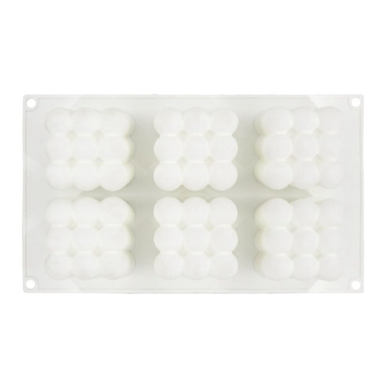6 in 1 Rubic Cube Candle Mold Aromatherapy Silicone Candles Mould DIY Projects Mousse Cake Molds DIY magic ball round silicone mold scented candle baking mold