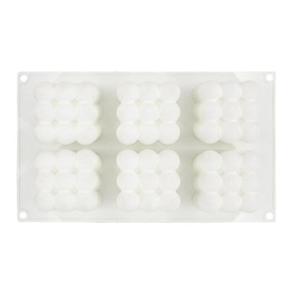 6 in 1 Rubic Cube Candle Mold Aromatherapy Silicone Candles Mould DIY Projects Mousse Cake Molds DIY magic ball round silicone mold scented candle baking mold