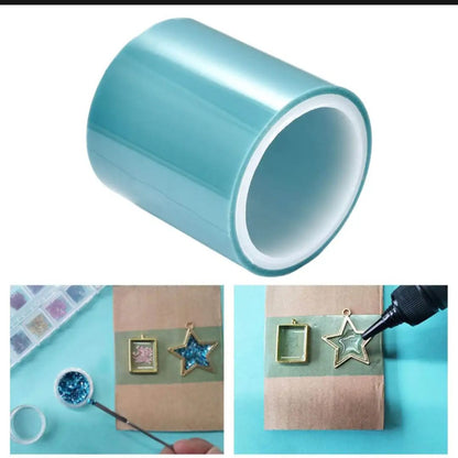 UV Tape for resin Jewellery Imported Seamless Craft Tape for UV Resin Traceless Sticky Tape Epoxy Resin Tape for DIY Jewelry Metal Frame Pendant|