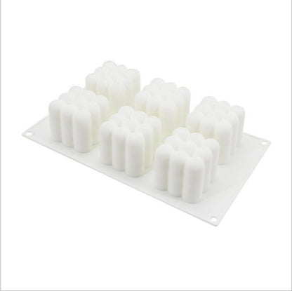 6 in 1 Rubic Cube Candle Mold Aromatherapy Silicone Candles Mould DIY Projects Mousse Cake Molds DIY magic ball round silicone mold scented candle baking mold