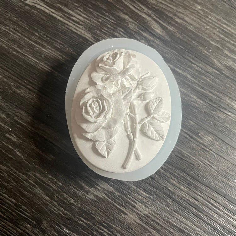 Rosses Flower Candle Mold Osmanthus Flowers Silicone Mold Aromatherapy Plaster Decoratives