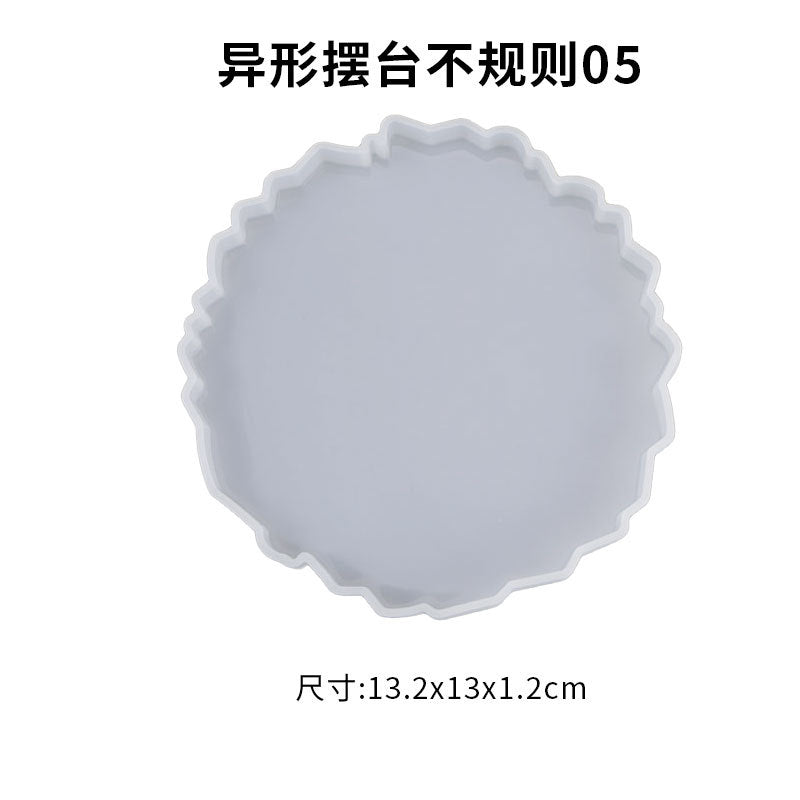 5 Inch Irregular Wave Round Coaster Silicone Mold