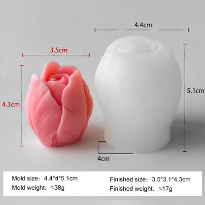 Mold Handmade Scented Candle Plaster Resin DIY Flowers Tulip Silicone  Molds Homemade Cookies Chocolate Candy Baking Tool