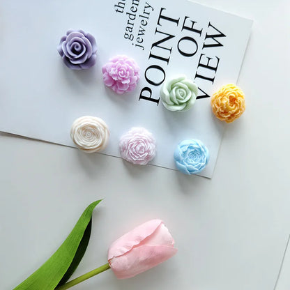 7Pcs Flower Silicone Molds 3D Rose Peony Chocolate Cake Baking Mold Handmade Candle Soap Gypsum Resin Handicraft Making Tools